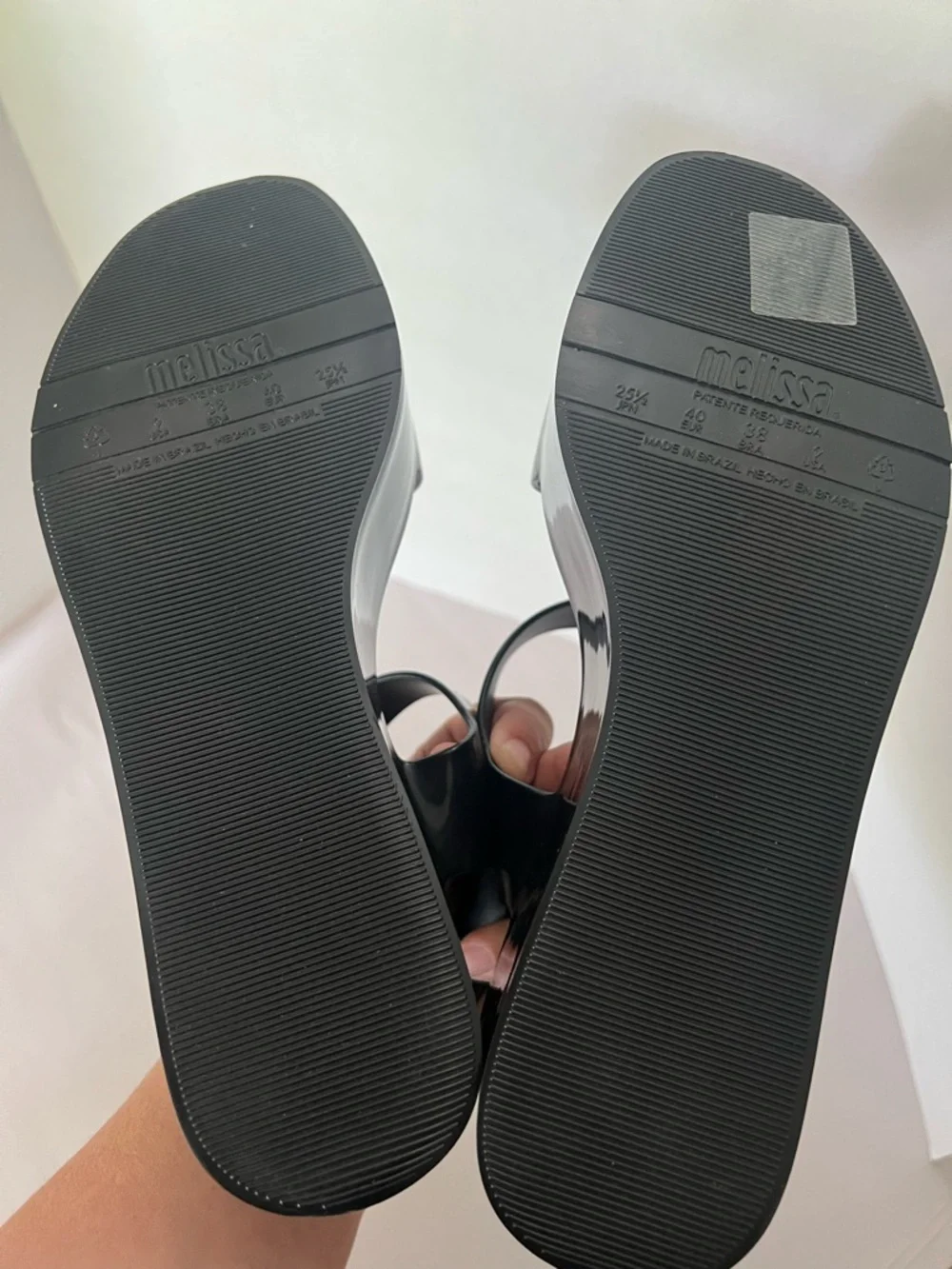 Melissa Mar Platform Sandals Black Jelly Chunky Size 9 - Picture 8 of 9